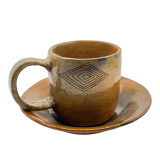 Juego de Plato + Taza Pinig Cerámica Awajún 2 Piezas