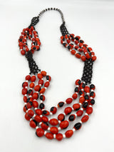 Collar Largo Huayruro y Achira - Semillas Nativas de Amazonas