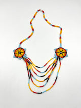 Collar Arcoíris Mostacilla Sintética - Diseño Multicolor Artesanal