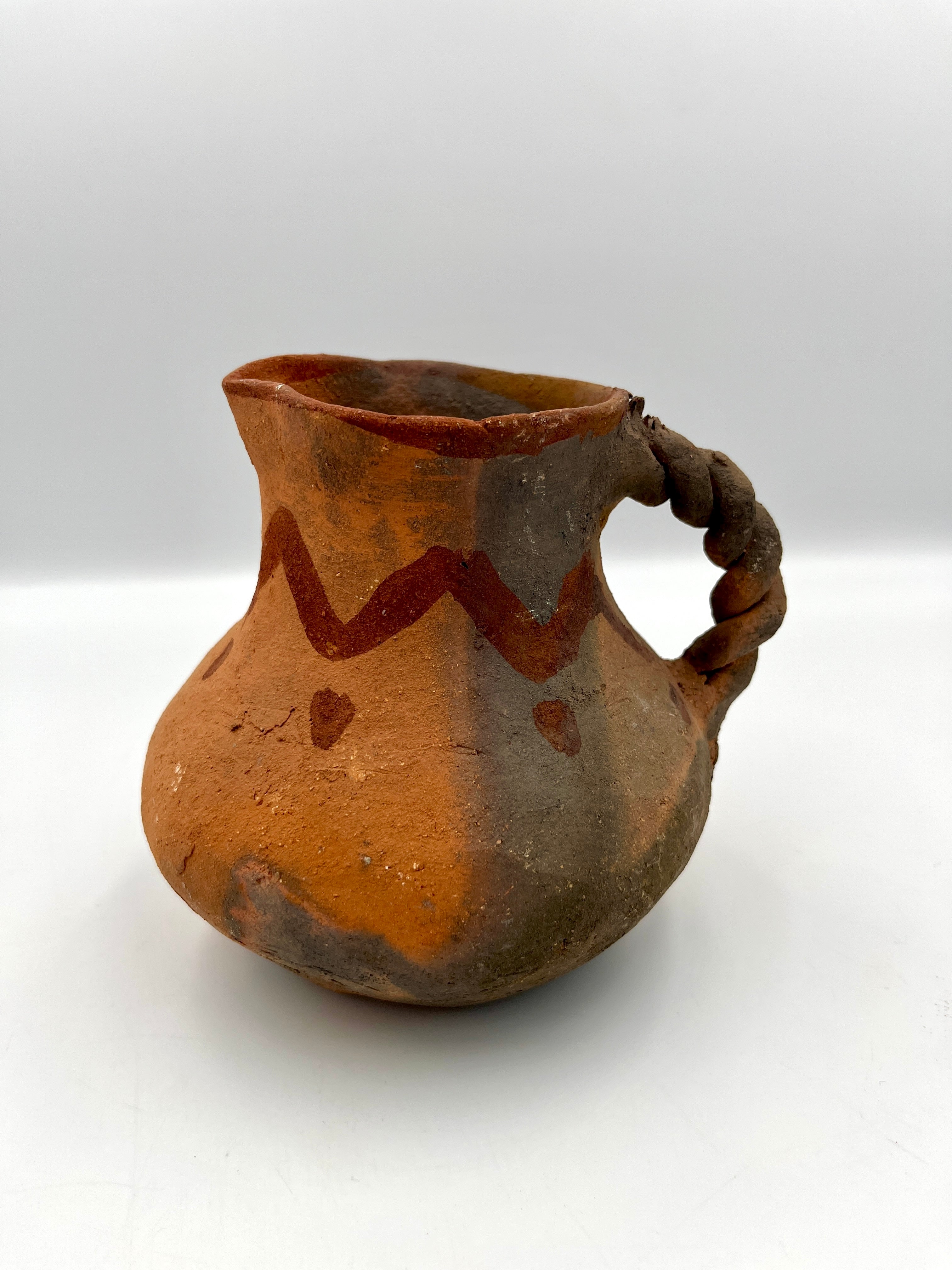 Cántaro Chicha Cerámico Huancas - Diseño Tradicional con Asa y Pico
