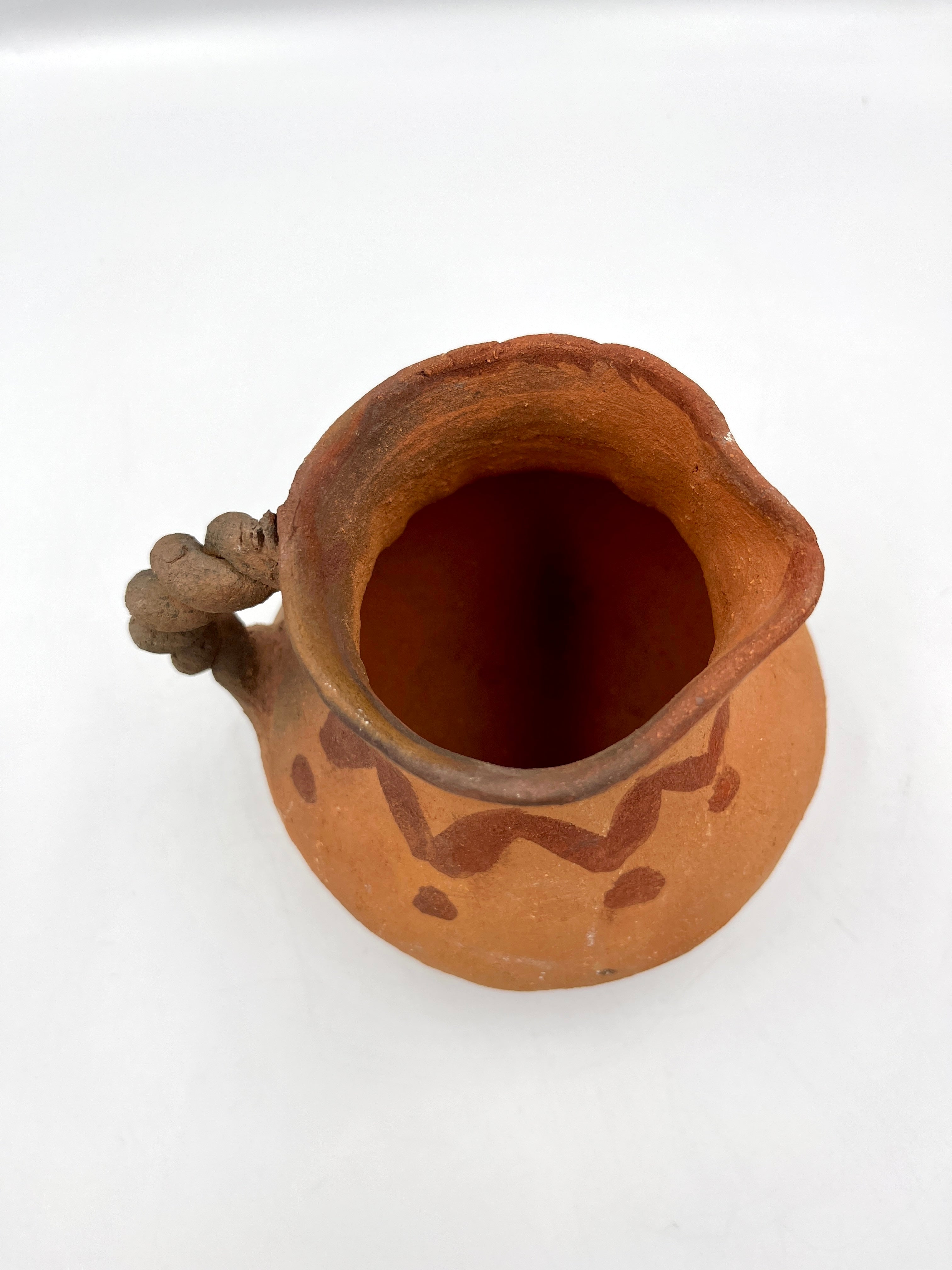 Cántaro Chicha Cerámico Huancas - Diseño Tradicional con Asa y Pico