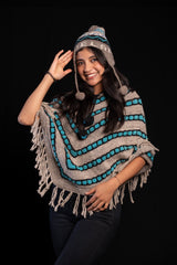 Chullo Artesanal de Lana de Oveja con Pompones