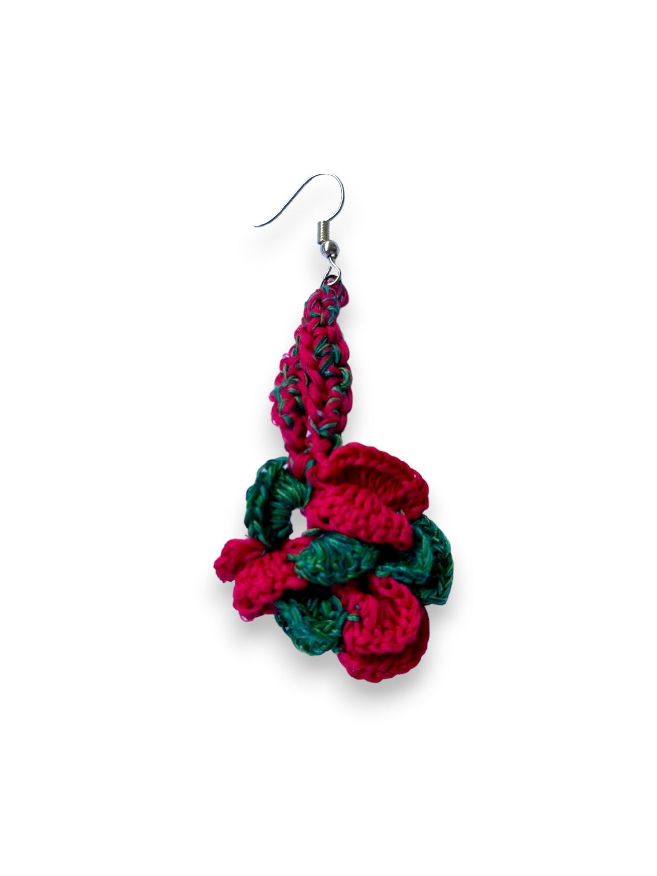 Aretes Tejidos a Crochet Flores