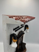 Balcón Chachapoyano de Madera con Acabado Craquelado