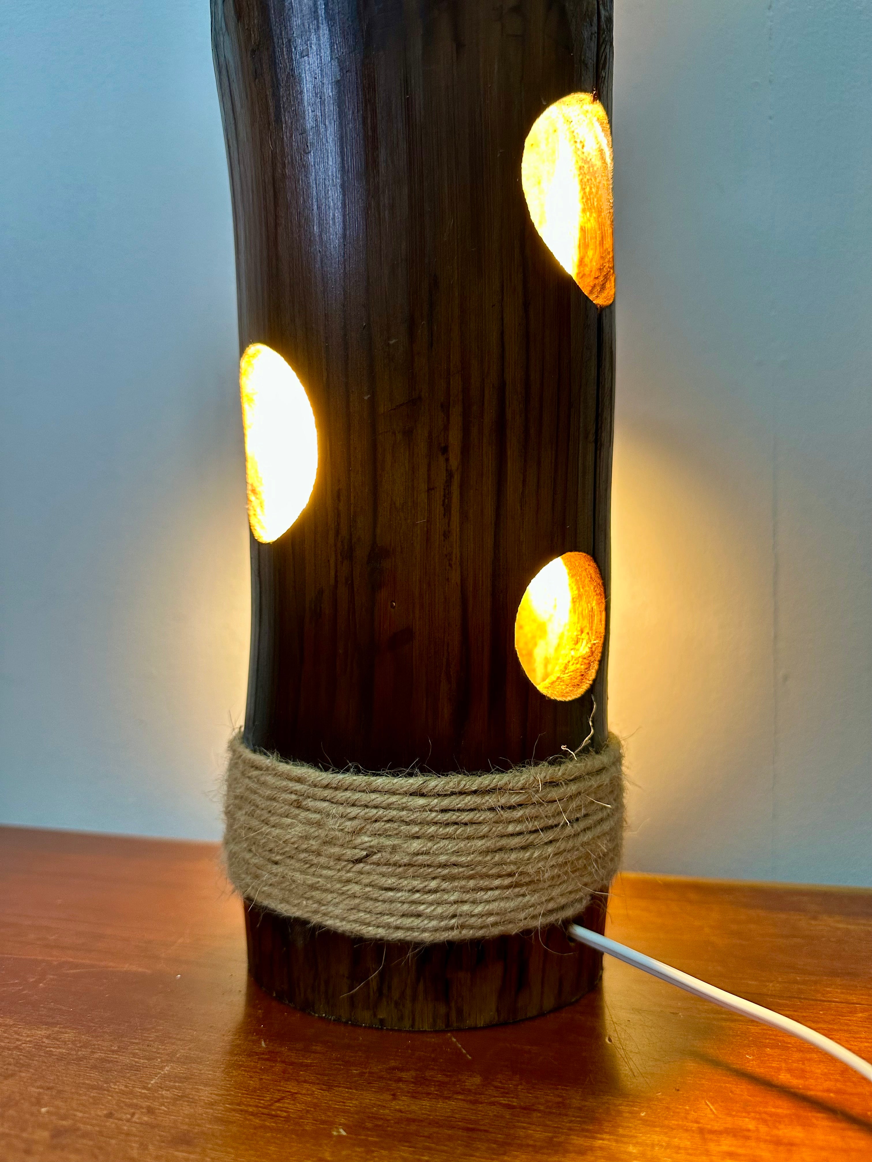 Lámpara Artesanal Rústica de Bambú 75cm