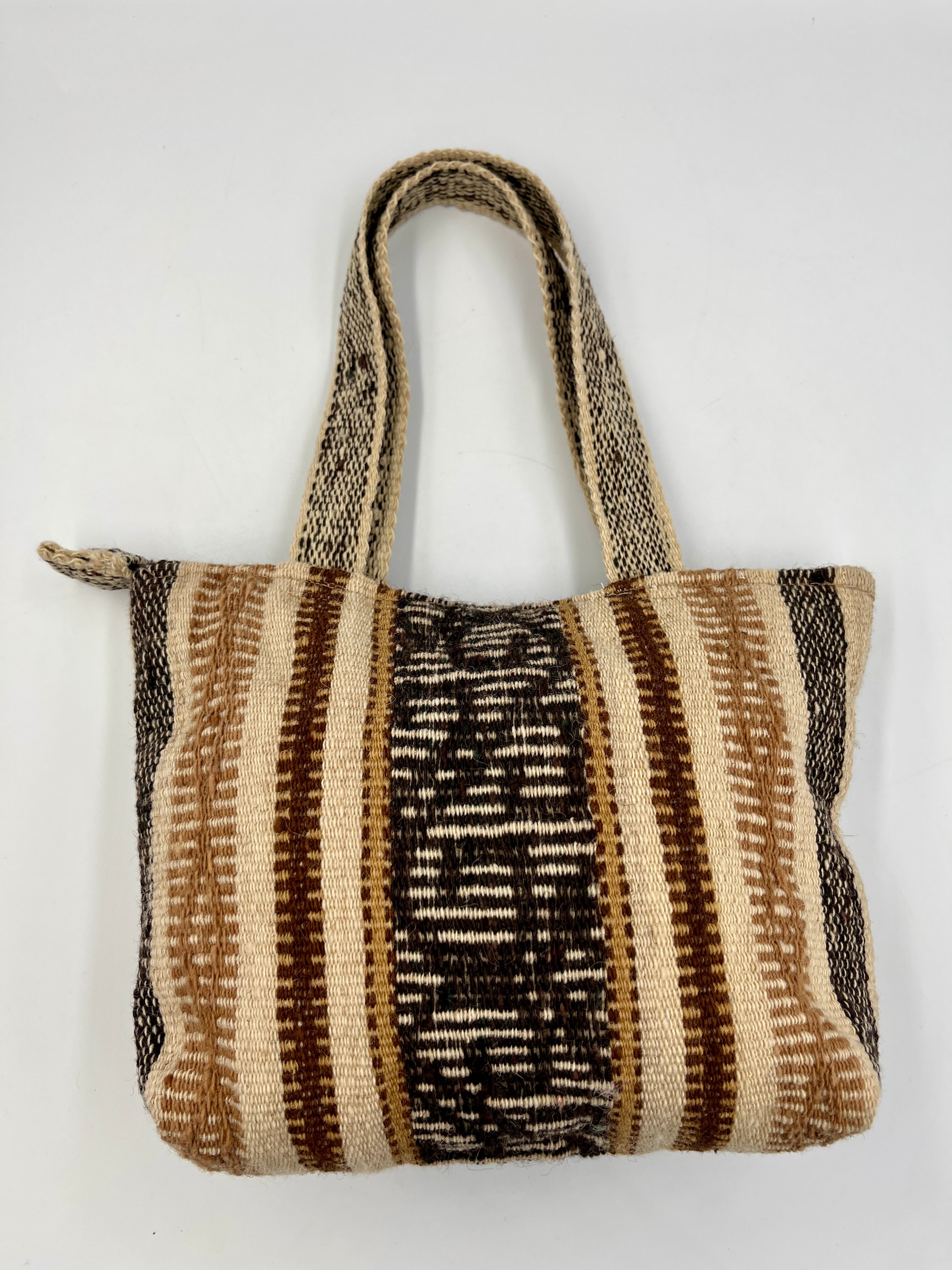 Cartera de Mano de Lana de Oveja en Telar a Cintura