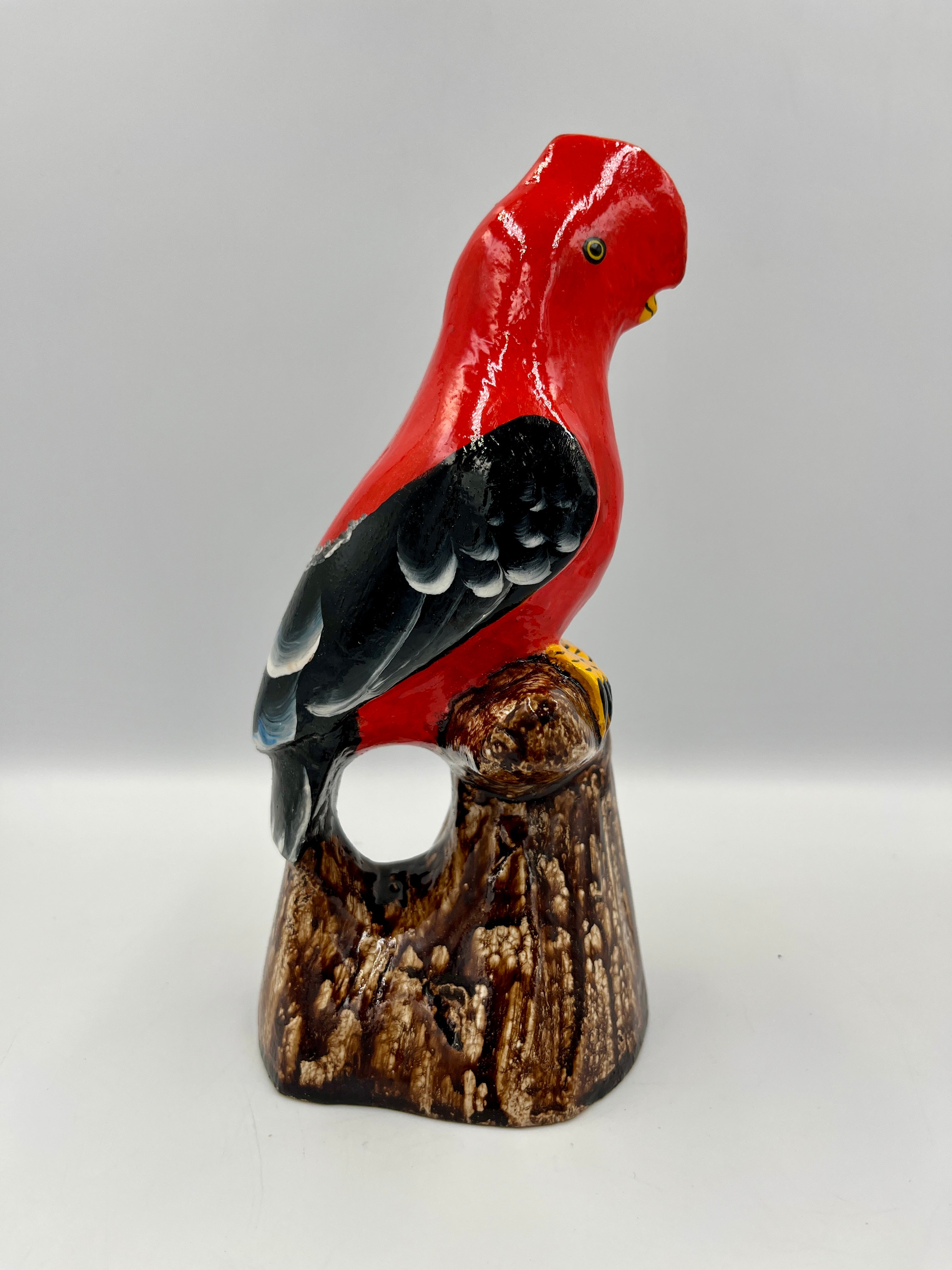 Hand-painted wooden Cock of the Rock