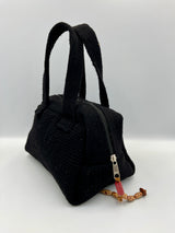 Cartera de Mano de Lana de Oveja Color Negro – Tejido Artesanal
