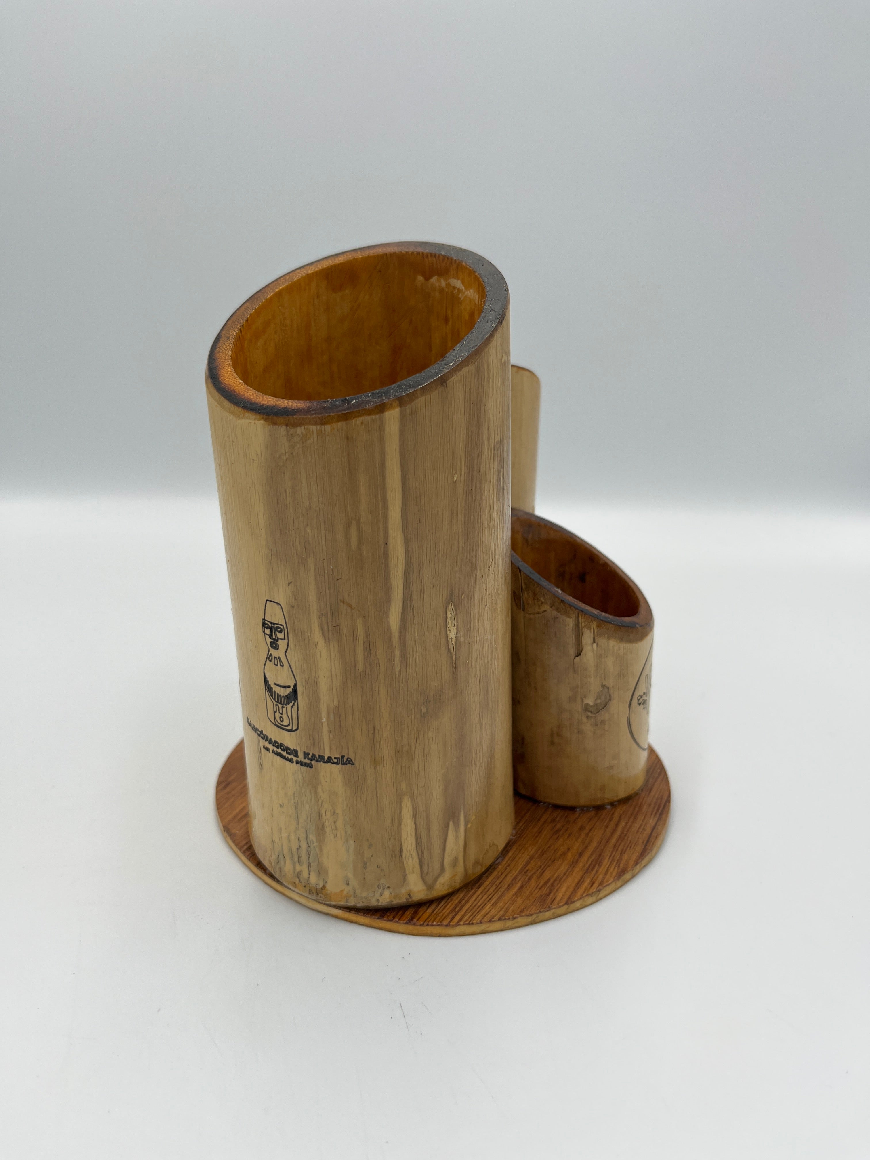 Portalápicero de Bambú – Triple Unidad