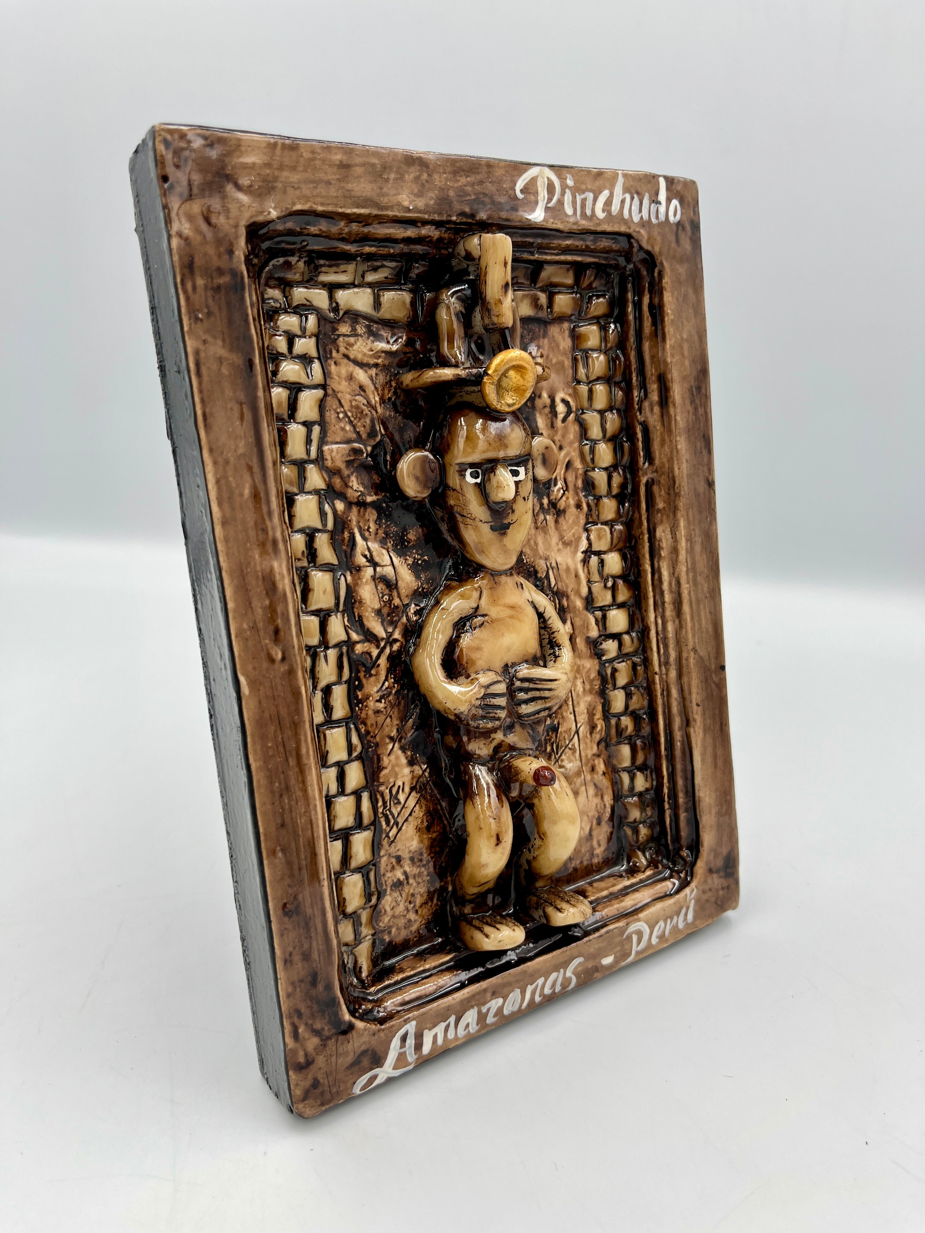 Cuadro Decorativo en Alto Relieve del Pinchudo con Marco de Madera