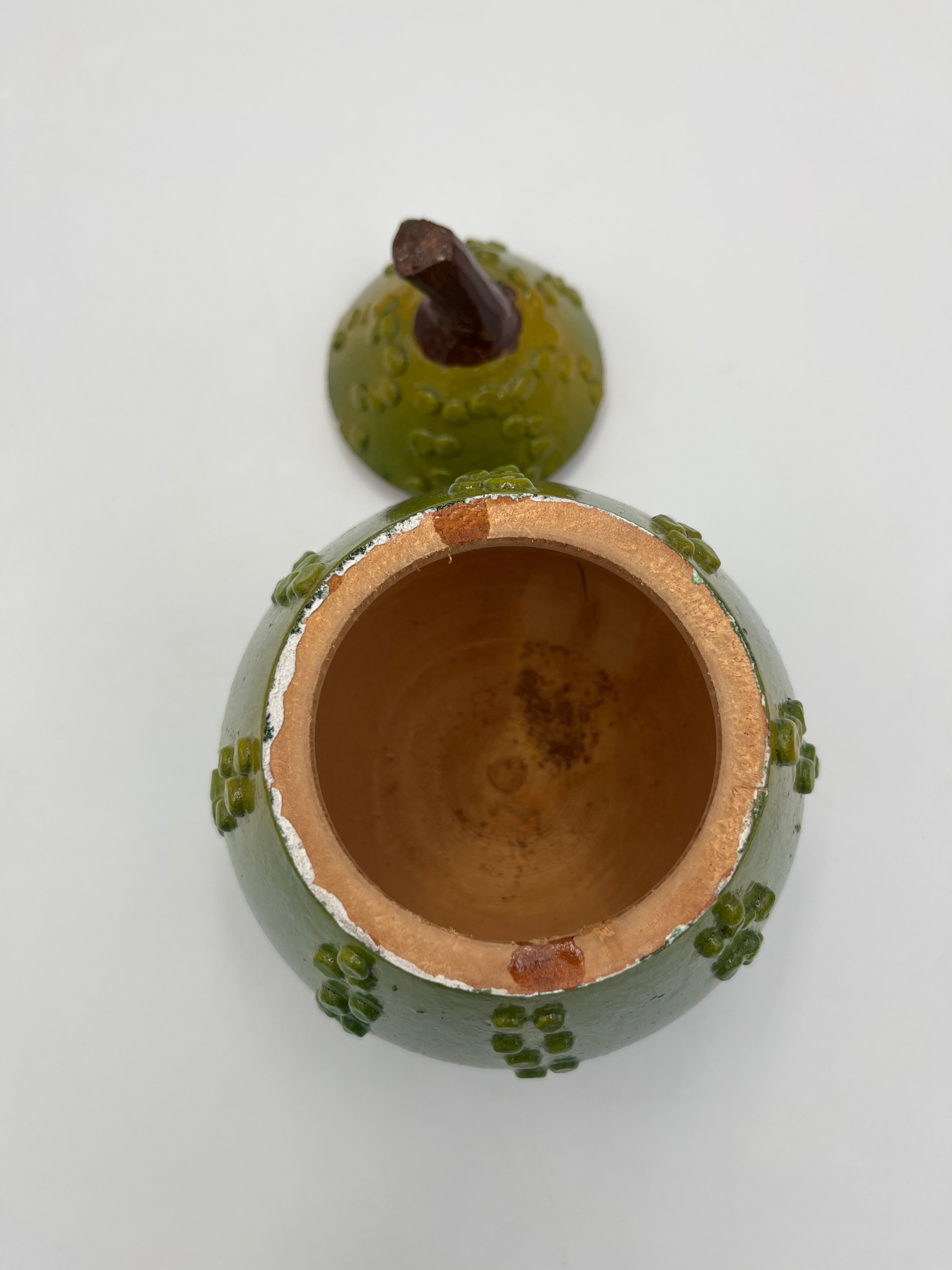 Azucarero de Madera Cushe Pintado a Mano