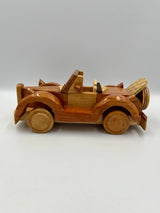 Decorative handmade wooden cart and toy
