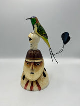 Portalápicero Karajía con Colibrí en Madera