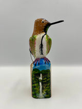 Hummingbird Spatula Tail Wooden Pencil Holder