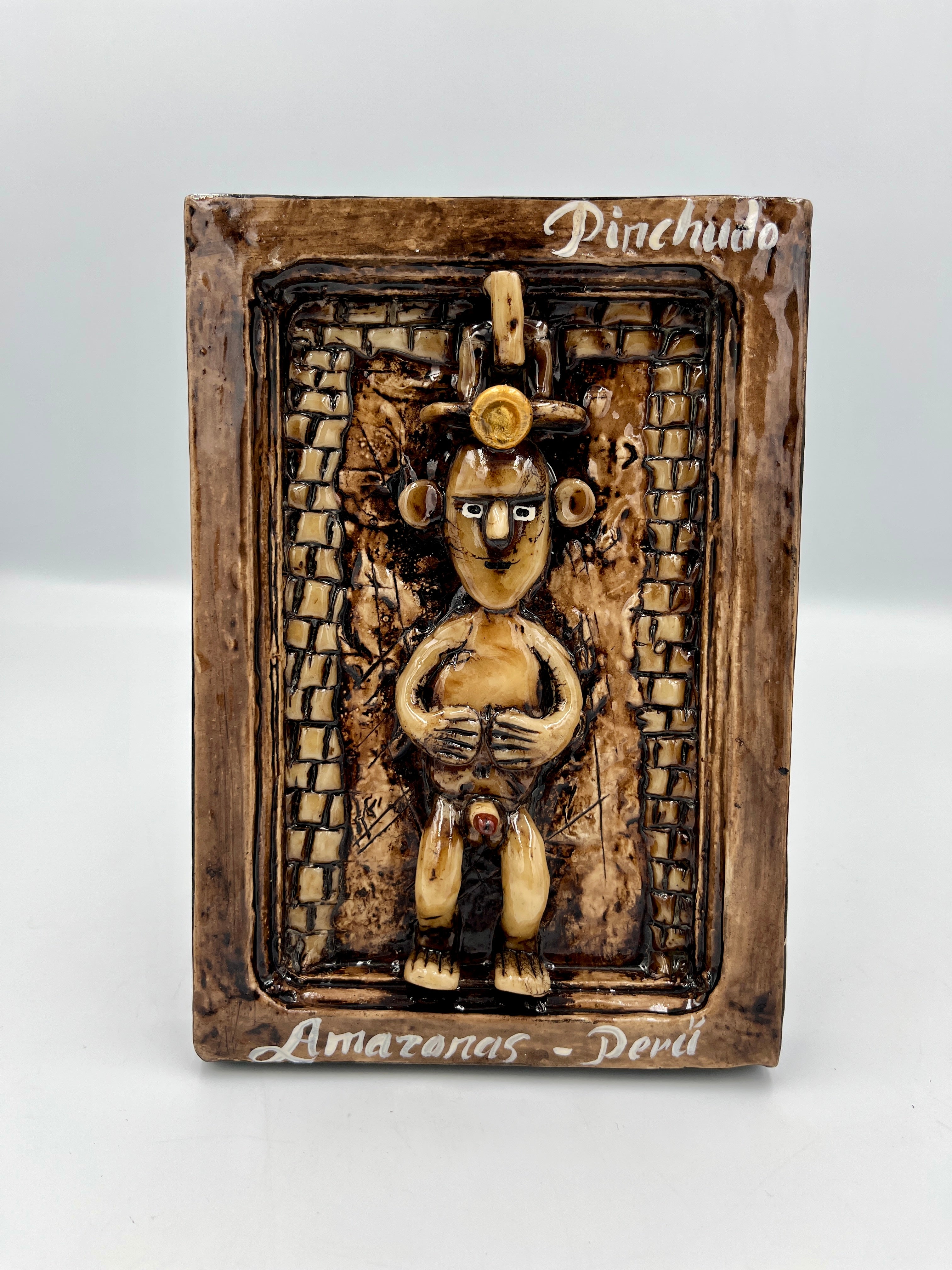 Cuadro Decorativo en Alto Relieve del Pinchudo con Marco de Madera