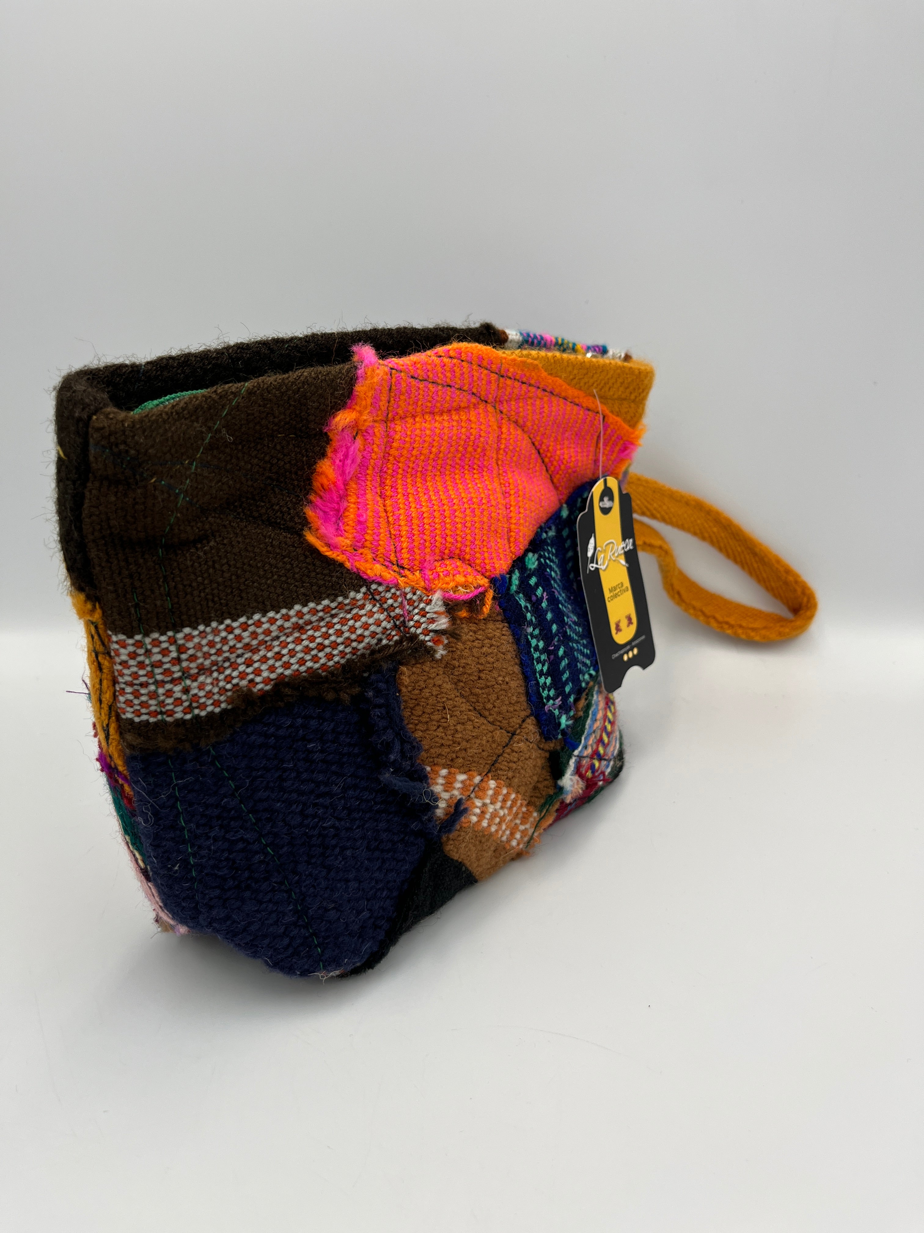 Neceser con Parches de Telar Multicolor