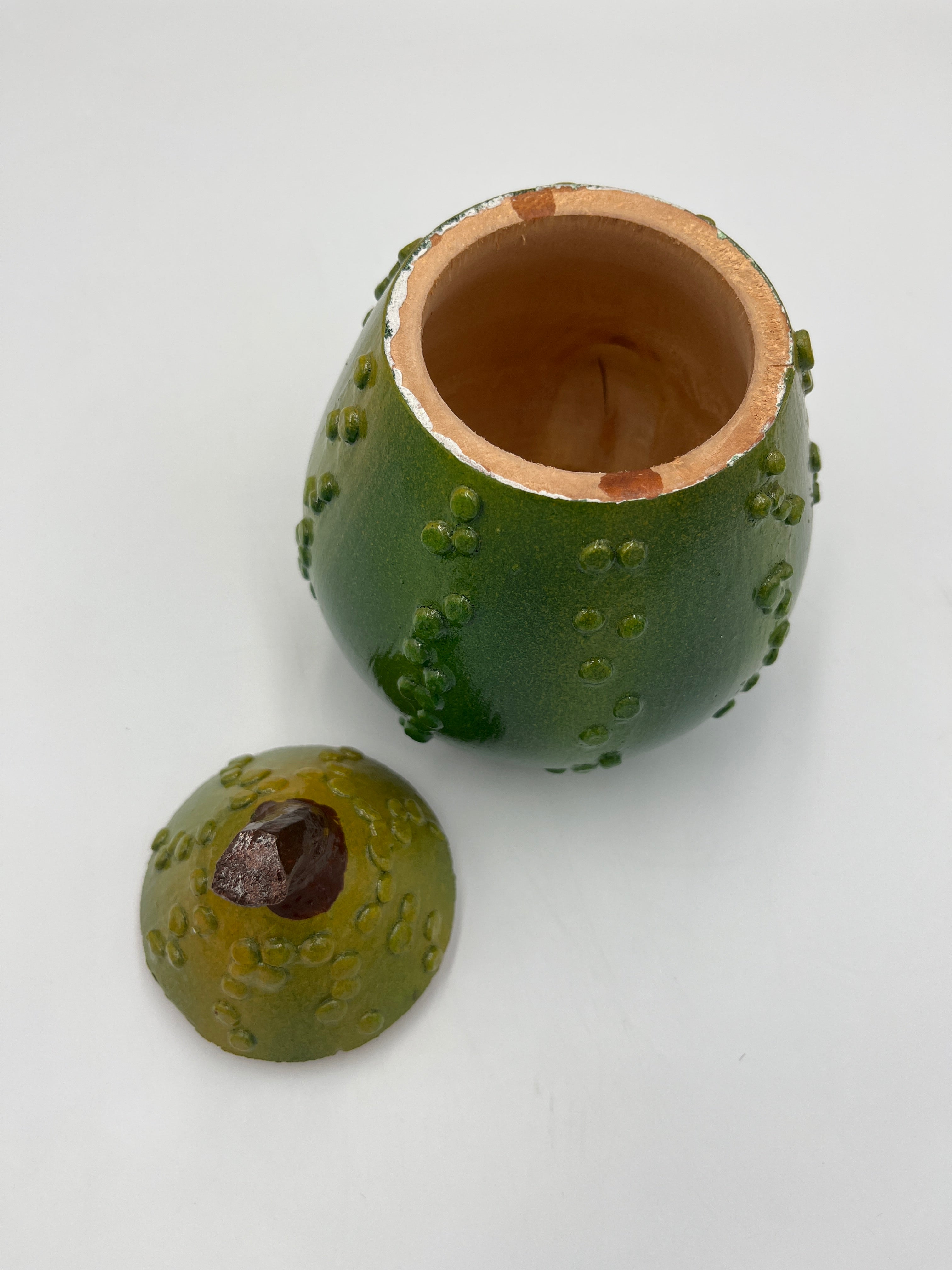 Azucarero de Madera Cushe Pintado a Mano