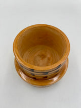 Wooden sugar bowl, Kuélap hut design, pyrography