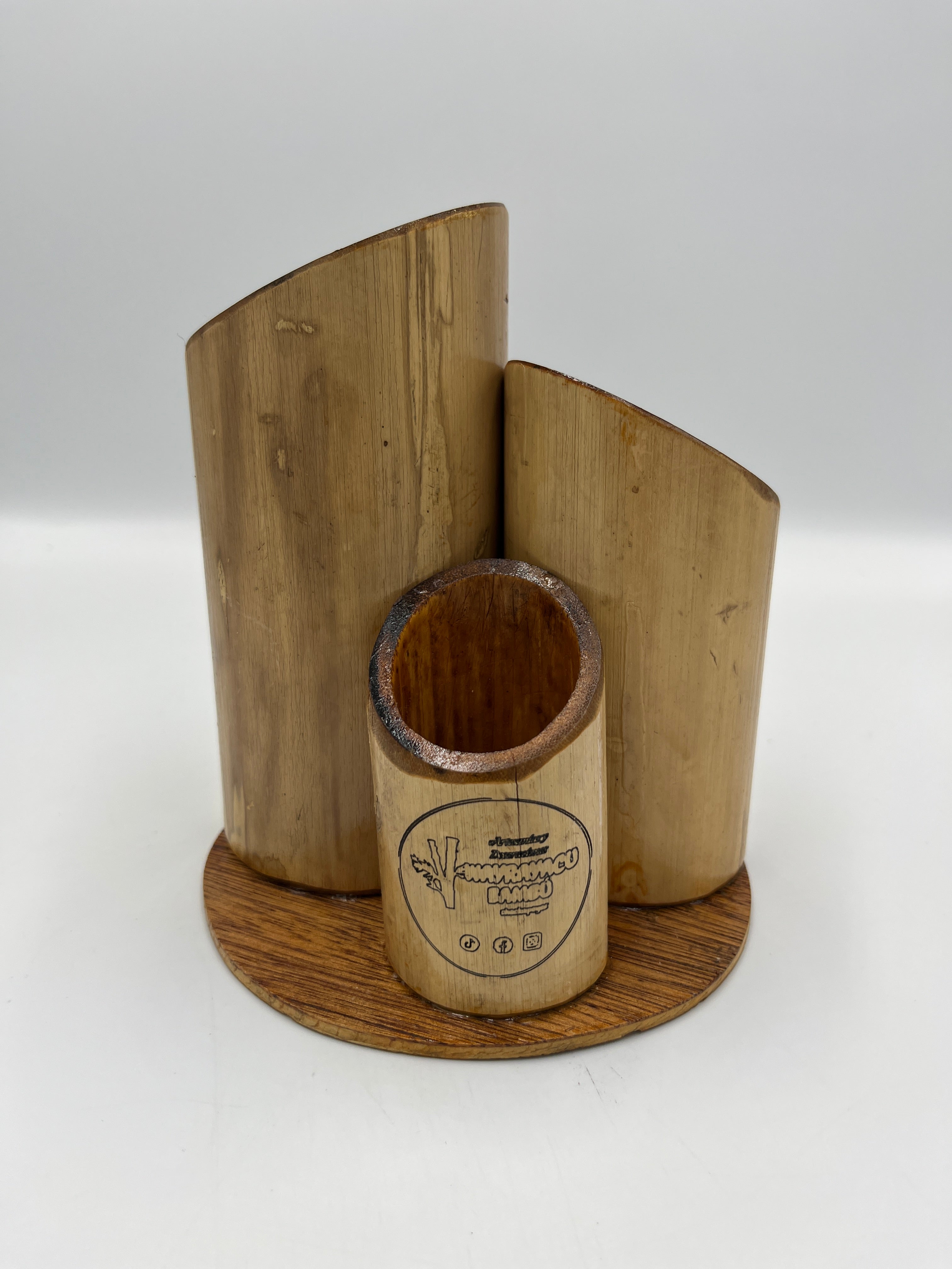 Portalápicero de Bambú – Triple Unidad