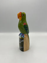 Guacamayo Verde Decorativo de Madera – Pintado a Mano