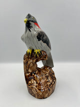 Hand-painted wooden sparrow