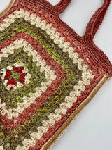 Bolso de Mano en Crochet de Fibra de Cabuya con Aplicación en Telar – Hecho a Mano