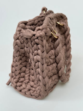 Cartera de Mano de Trapillo Tejido a Crochet
