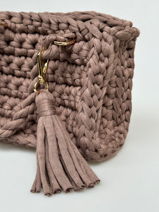 Cartera de Mano de Trapillo Tejido a Crochet