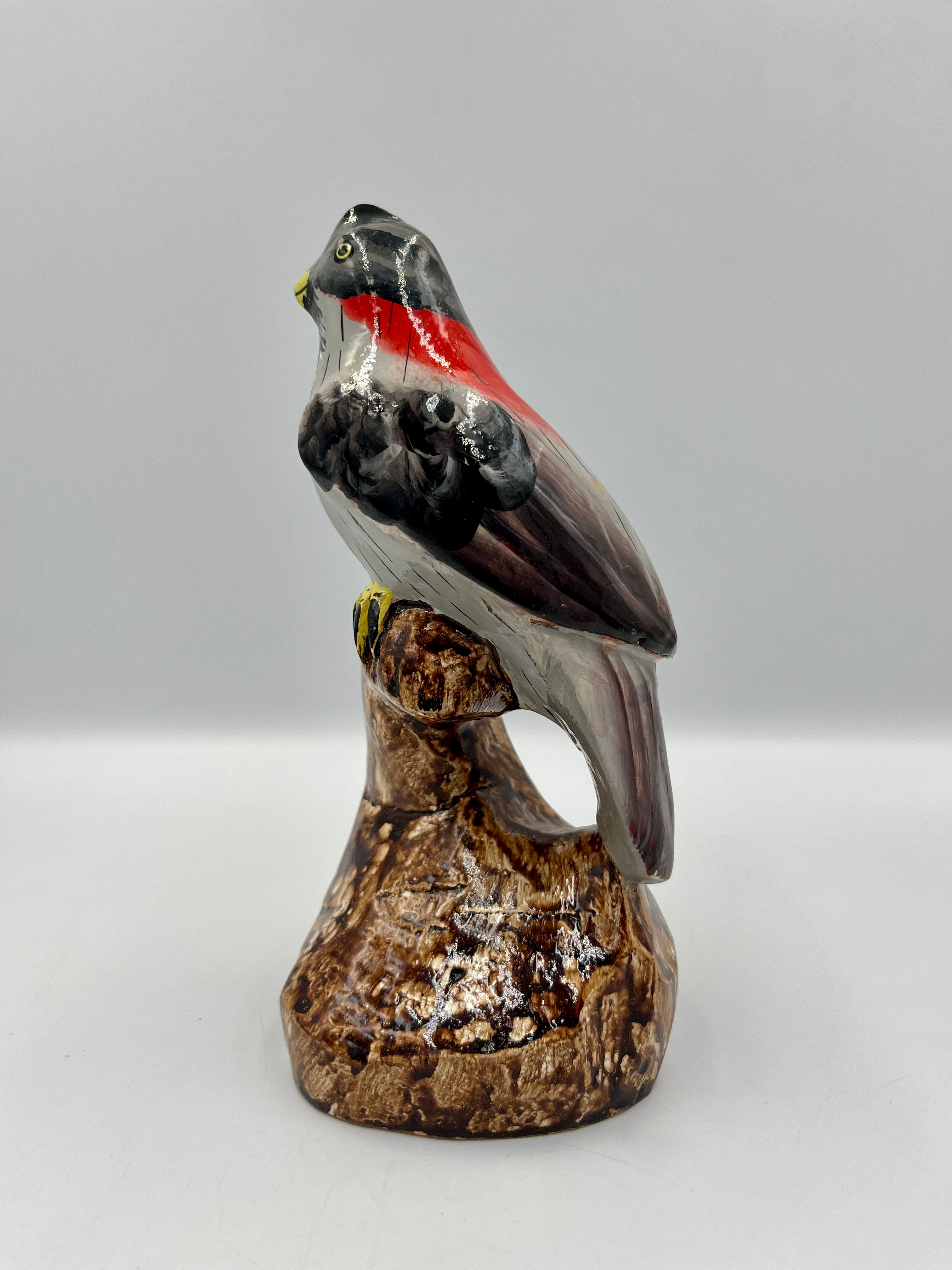 Hand-painted wooden sparrow