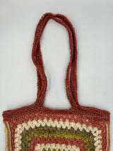 Bolso de Mano en Crochet de Fibra de Cabuya con Aplicación en Telar – Hecho a Mano