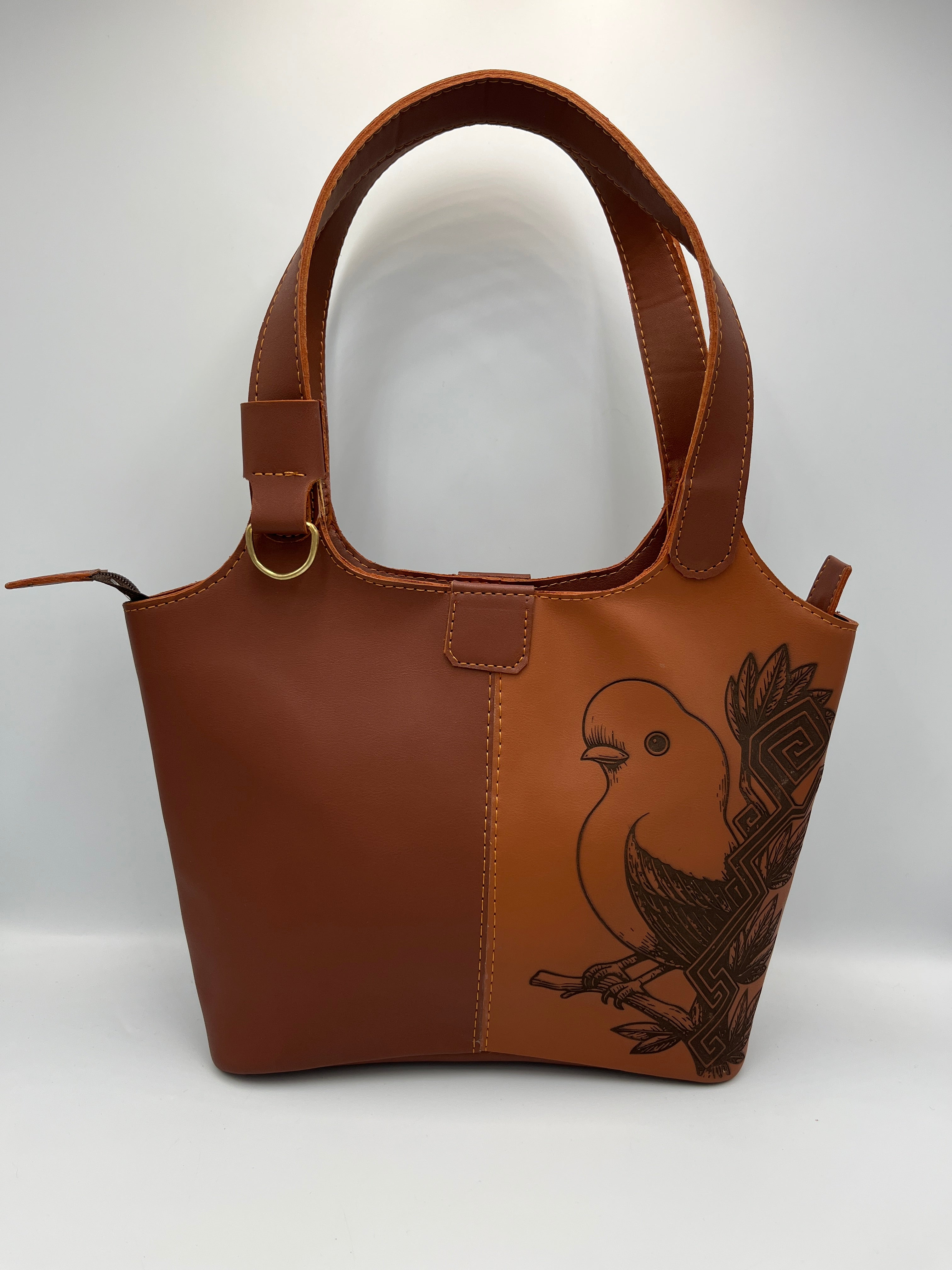 Cartera de Bio-Cuero con Diseño Gallito de las Rocas