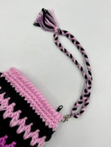 Cartera de Mano a Crochet con Base de Bio Cuero – Hecha a Mano