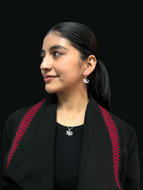 950 Silver Necklace and Earrings Set with Chachapoyas Iconography