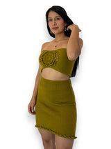 Knitted Top and Skirt Set