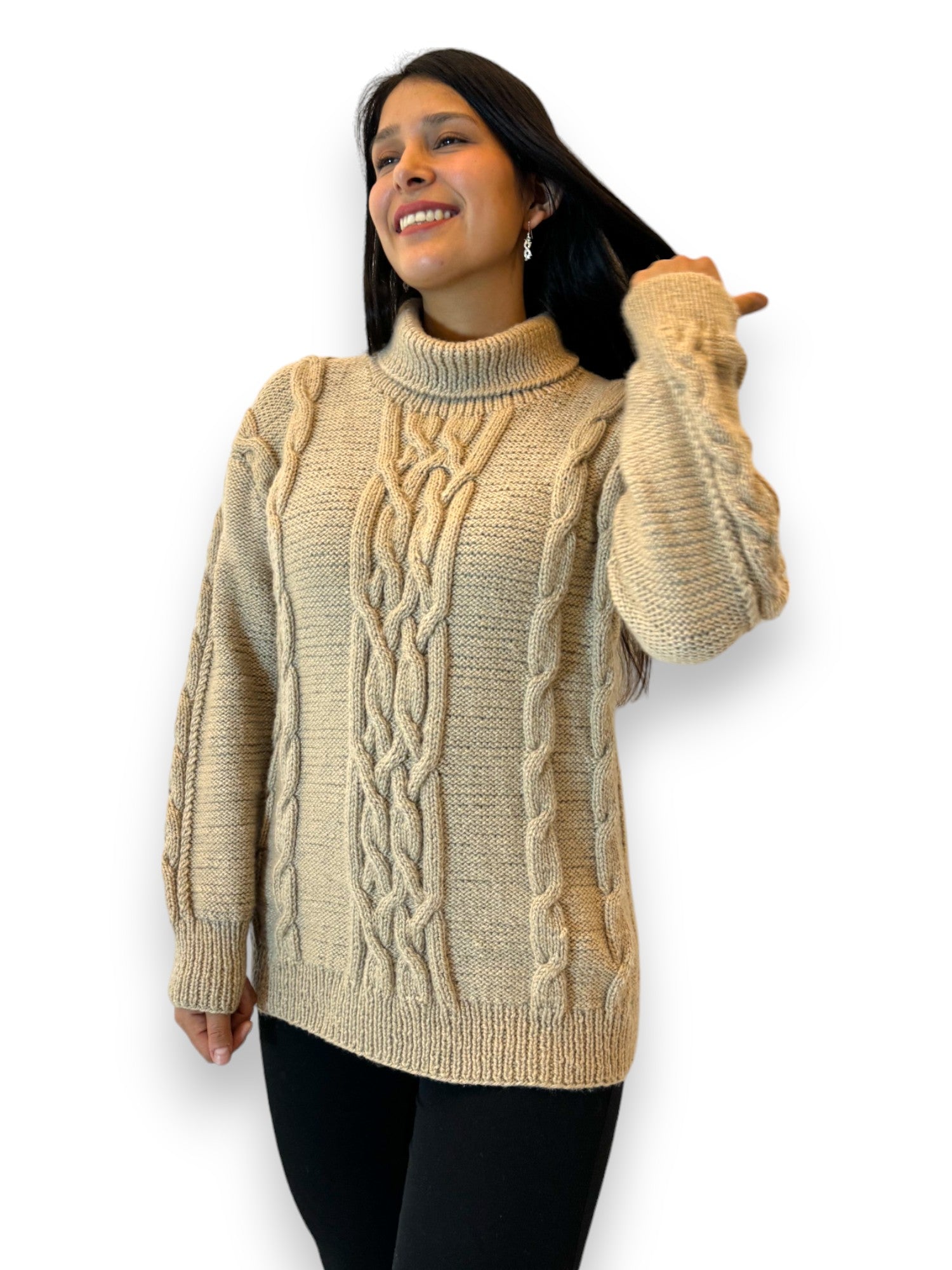 Unisex Alpacril Wool Hand-Woven Sweater