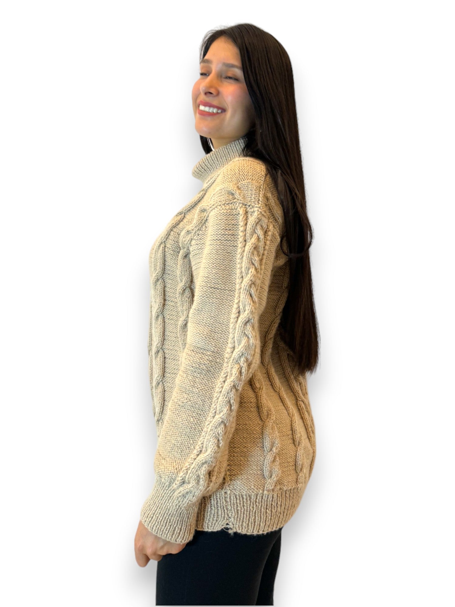 Unisex Alpacril Wool Hand-Woven Sweater