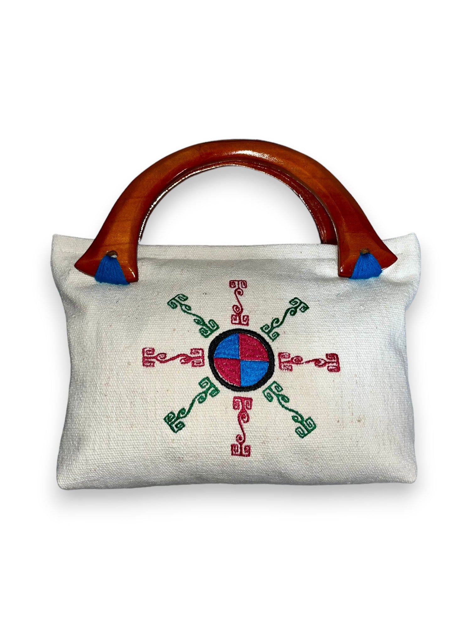 Bolso de Algodón Nativo con Bordado Iconográfico