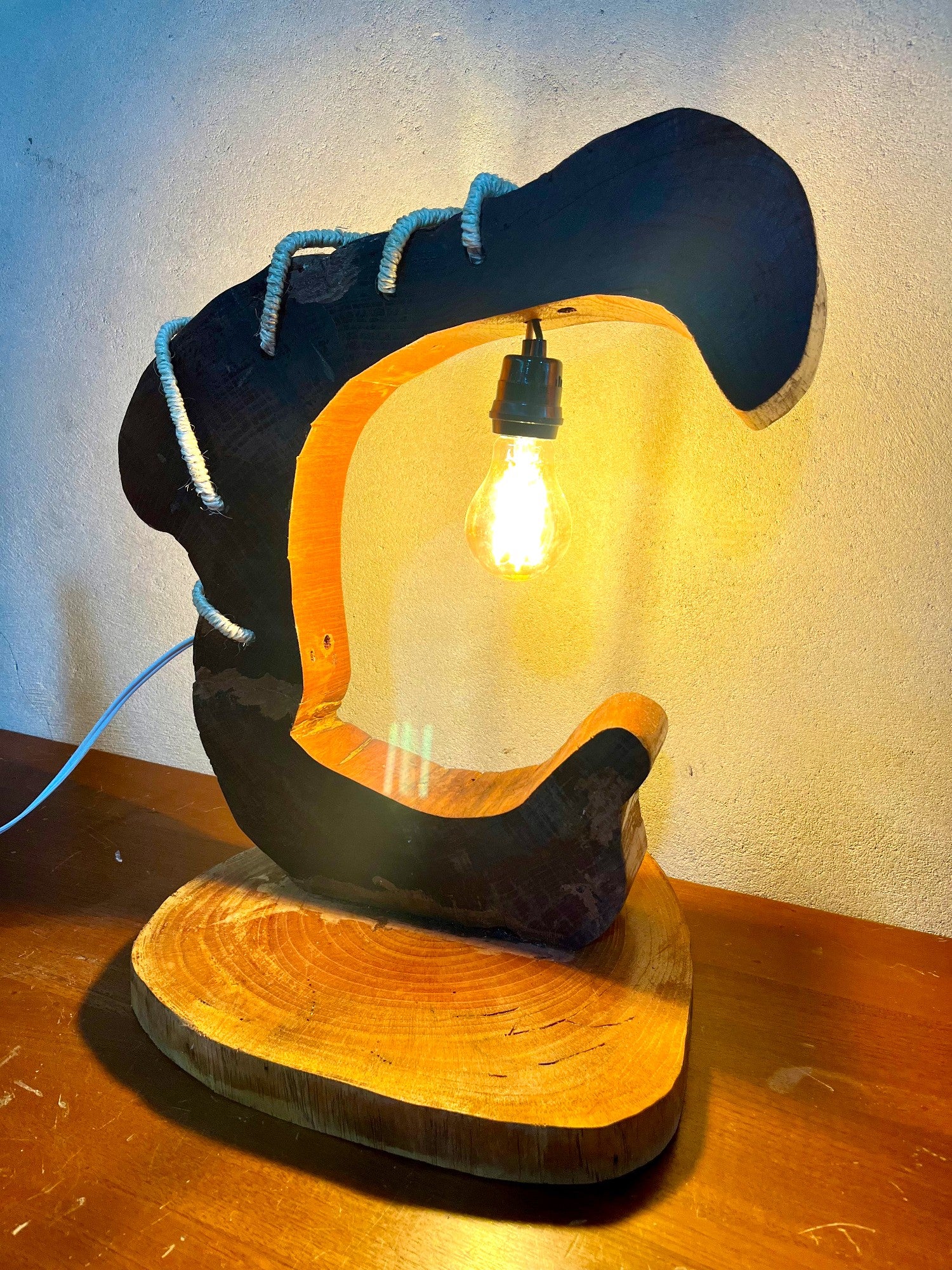 Handcrafted Cedar Lamp