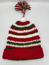Gorro Navideño Tejido a Crochet de Hilo Antialérgico