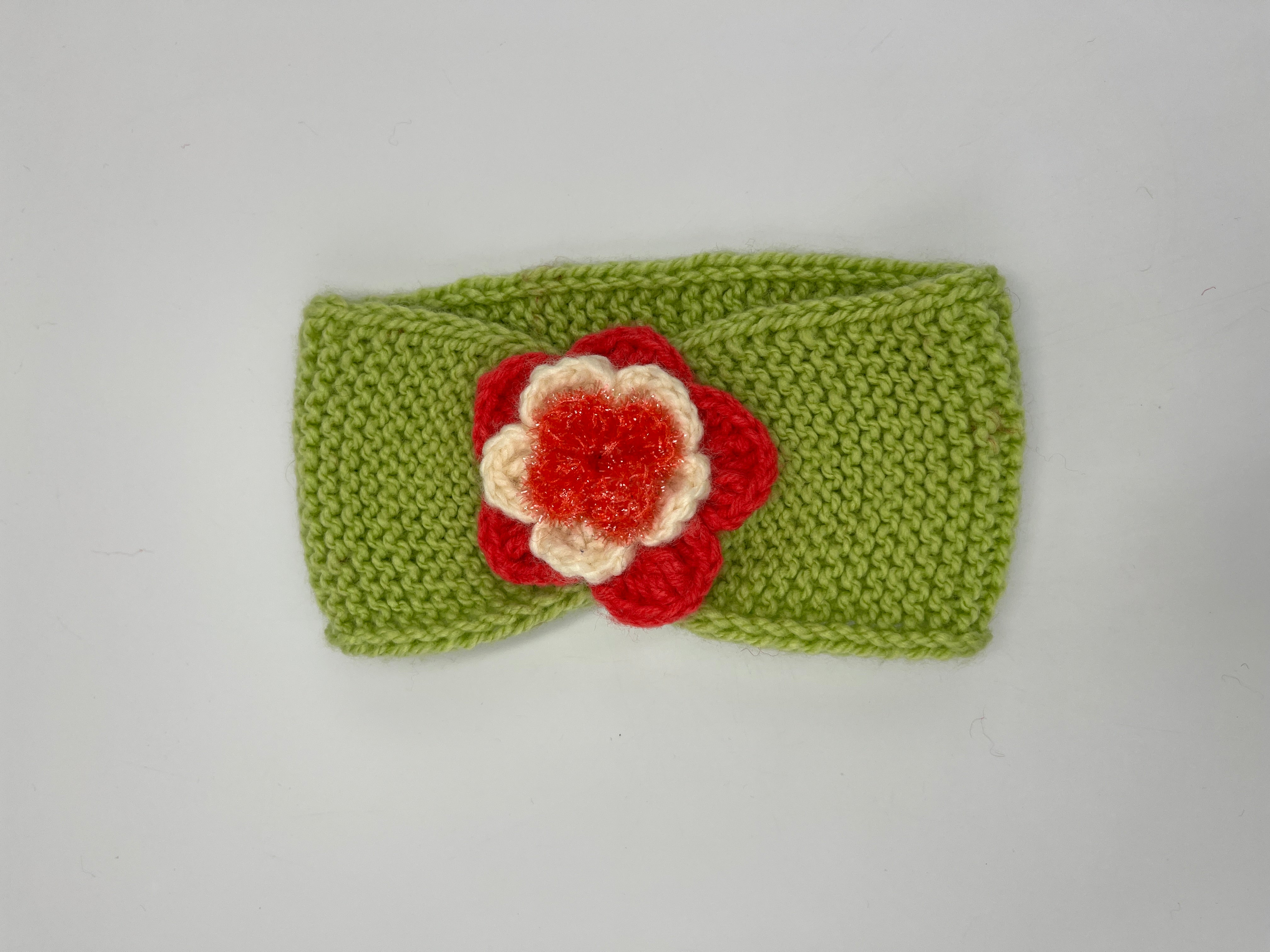 Vincha para Dama Tejida a Palillo en Color Verde