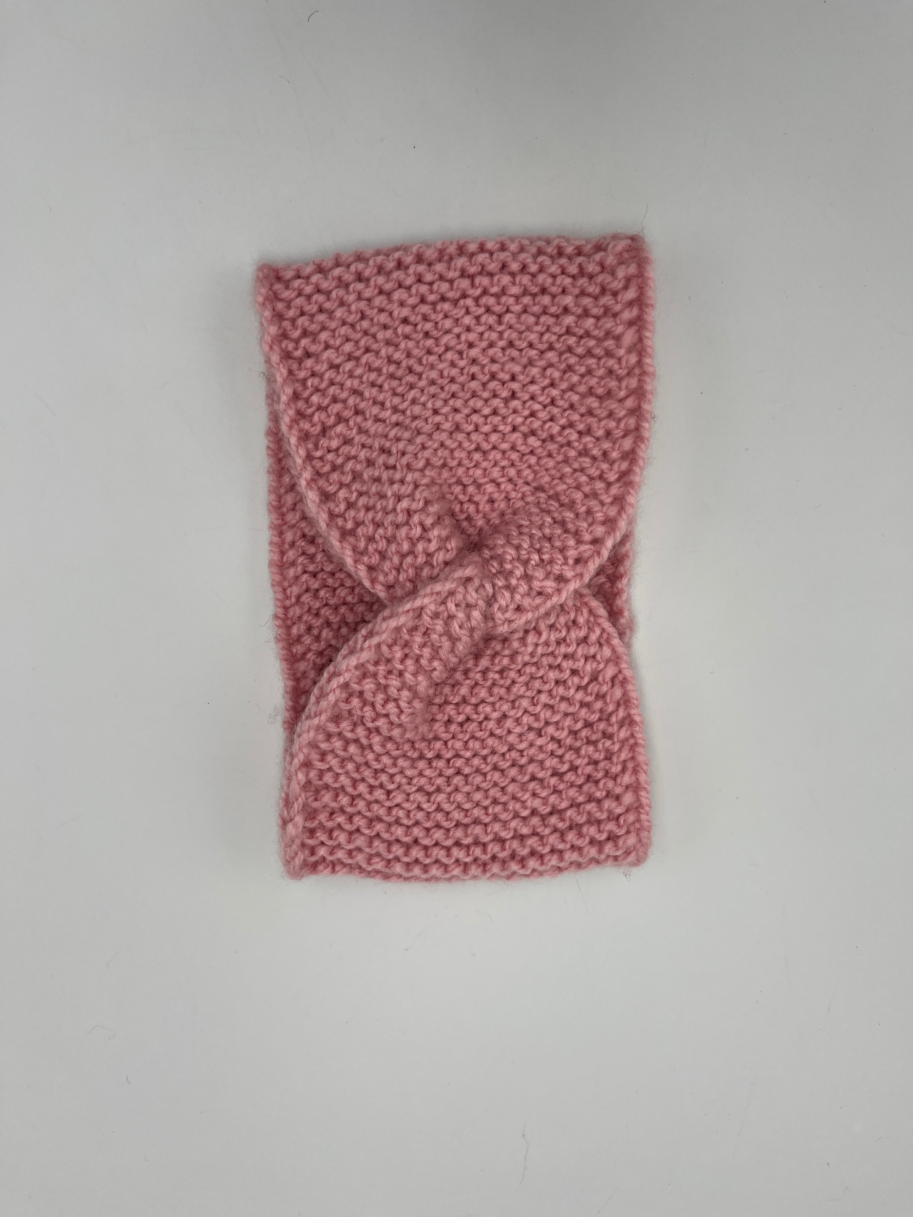 Vincha para Dama Tejida a Palillo en Color Rosa