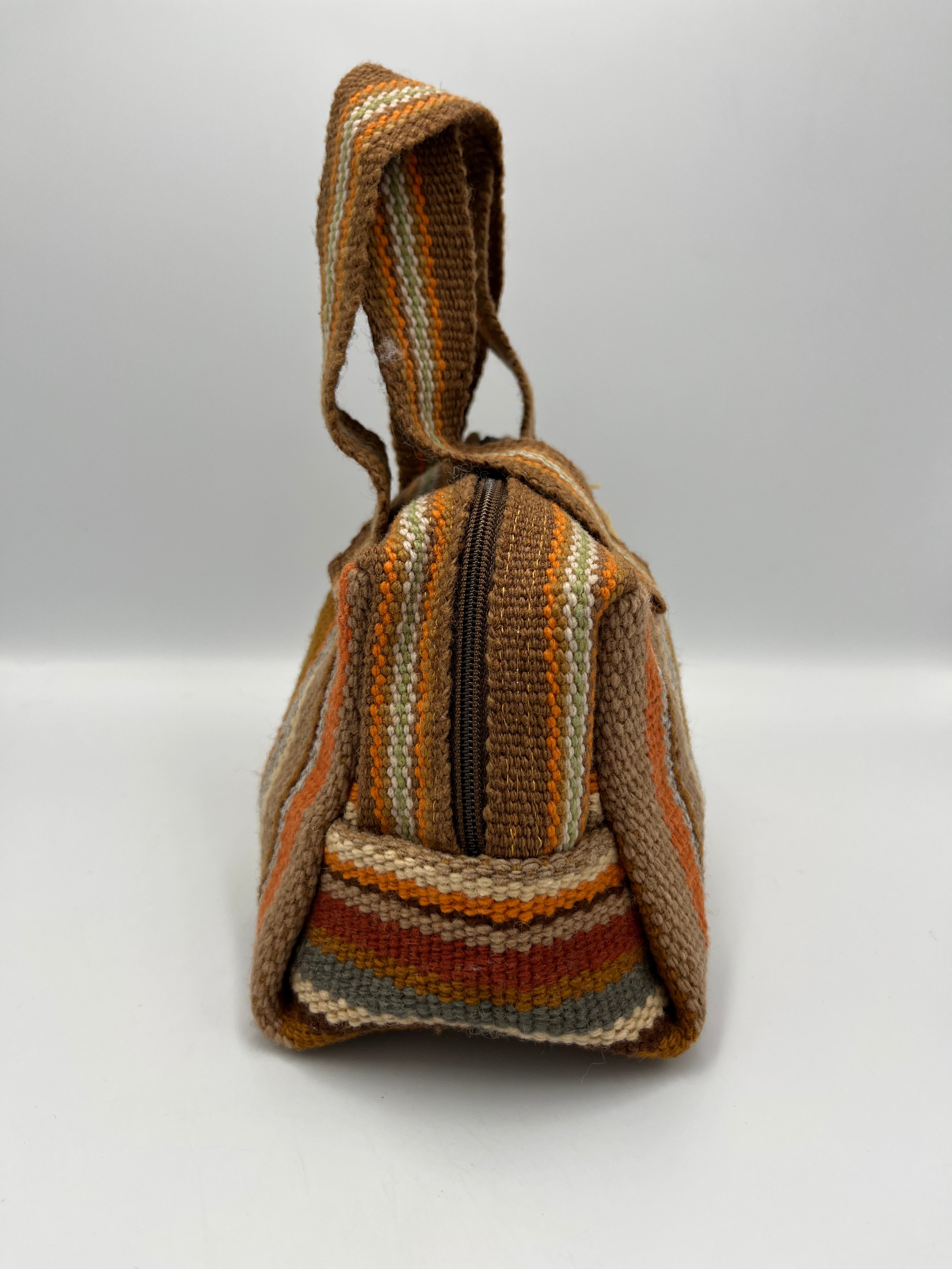 Cartera Artesanal en Telar a Cintura de Lana de Oveja