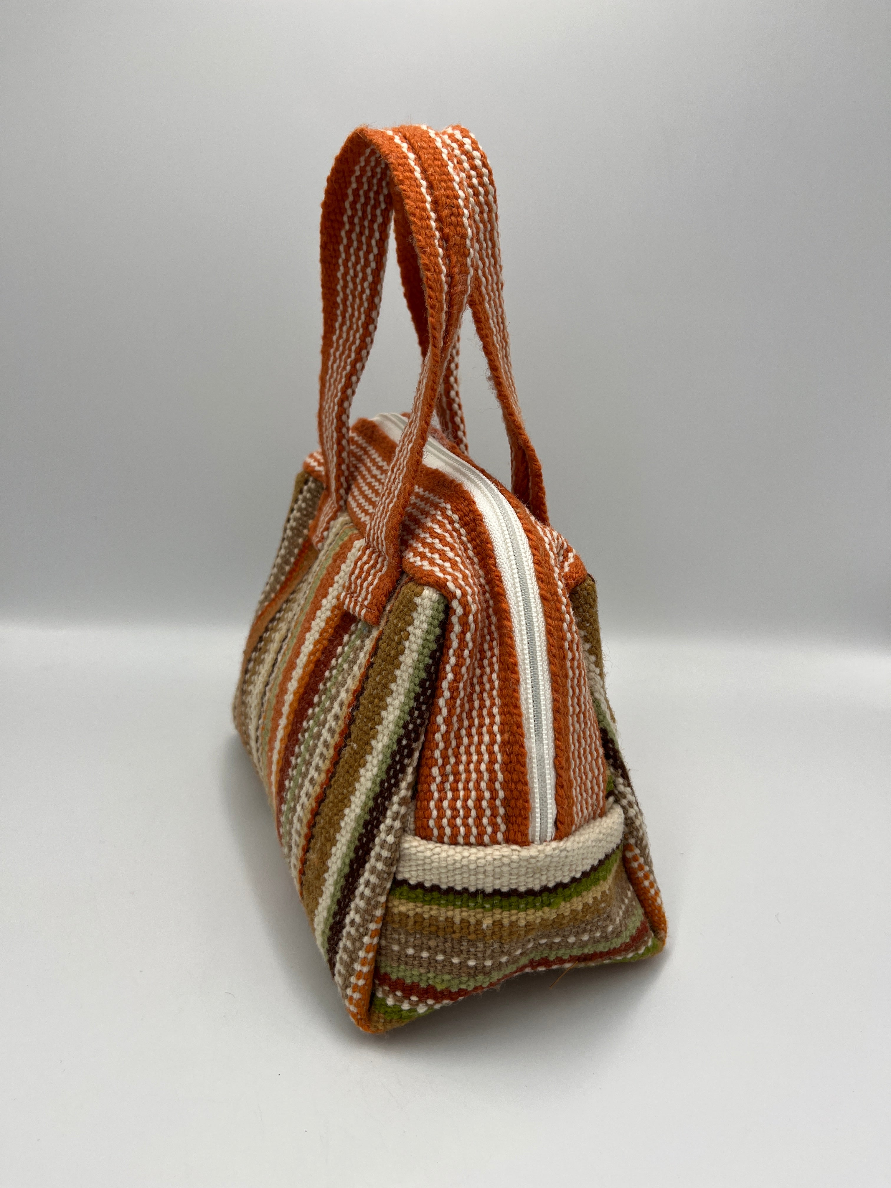 Cartera Artesanal en Telar a Cintura de Lana de Oveja