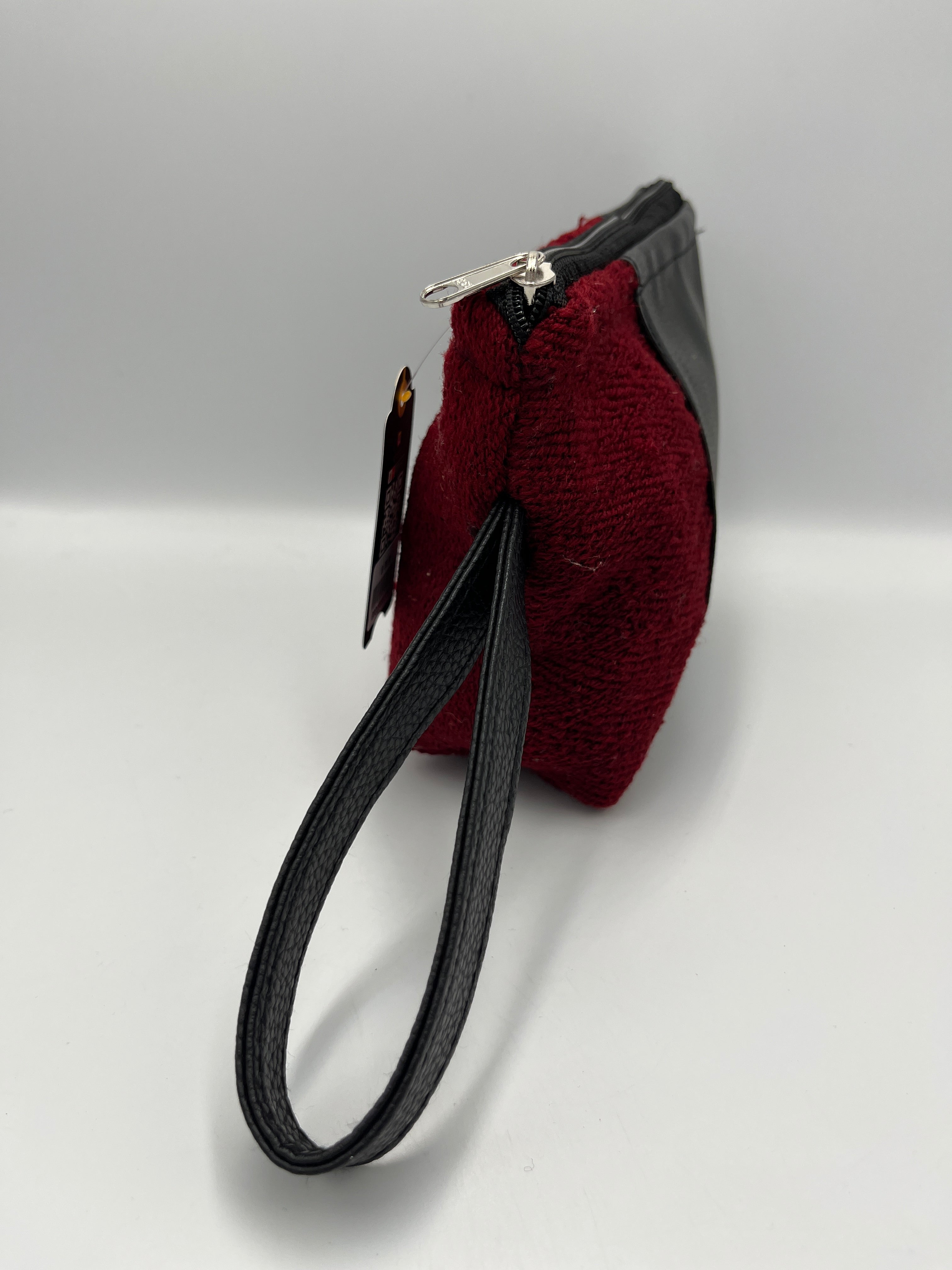Cartera de Mano de Biocuero con Aplicación en Telar a Cintura