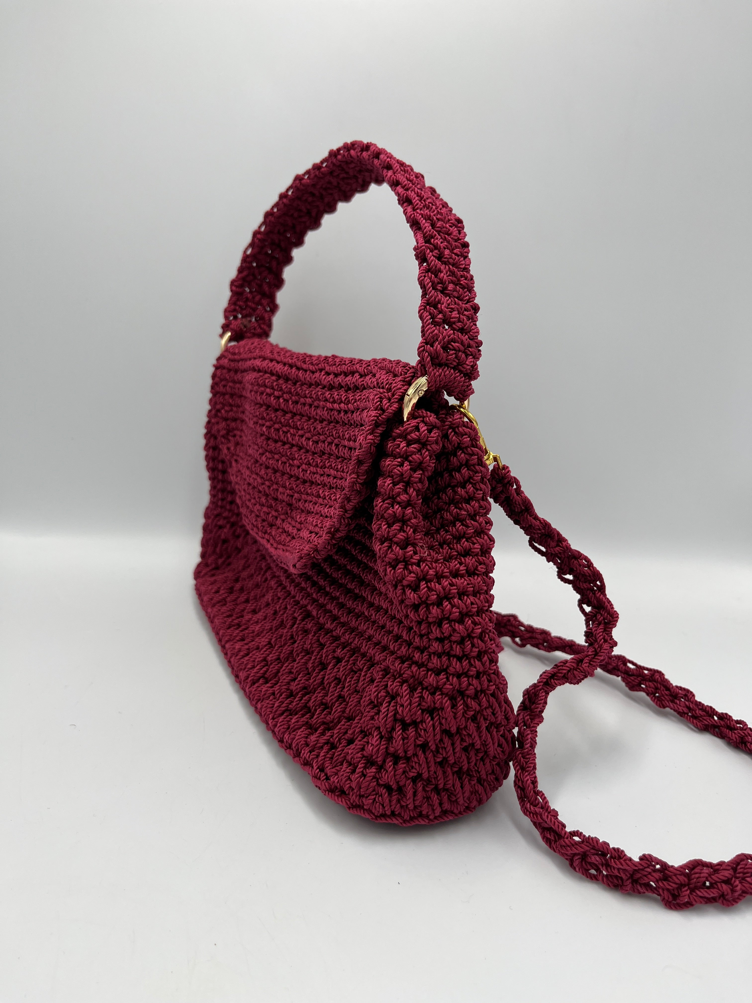 Bolso Convertible a Cartera y Morral de Tiro Largo a Crochet