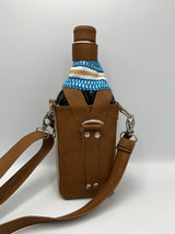 Portabotella de Biocuero Marrón Claro con Aplicación en Telar a Cintura – 500 ml