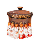 Azucarero Madera Sarcófagos Karajía - Diseño Alto Relieve Tradicional