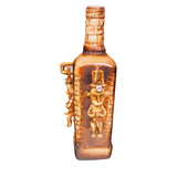 Botella Decorativa con Dos Pinchudos en Alto Relieve de Cerámica al Frío – 500 ml