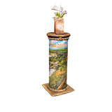 Porta Incienso de Madera con Diseño del Gallito de las Rocas y la Catarata de Gocta Pintado a Mano